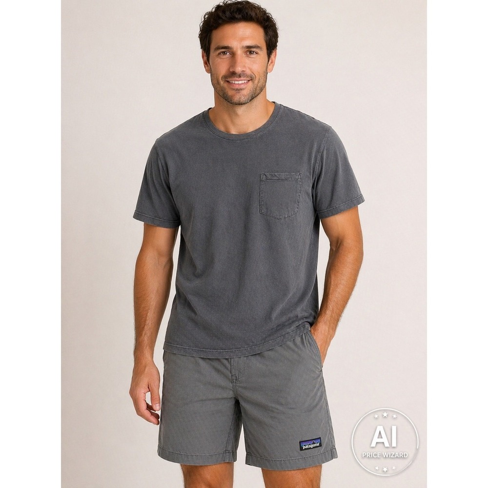Patagonia Organic Cotton Gray Shorts Mens Size 34 Casual Chino Flat Front